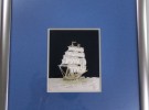 大東市の出張買取にて「武比古作 純銀額 帆船」をお売りいただきました　リサイクルマート松井山手店